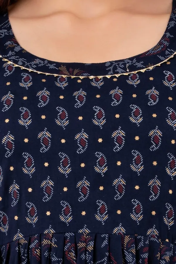 Blue_Carry__Cotton_Maternity_And_Feeding_Kurti