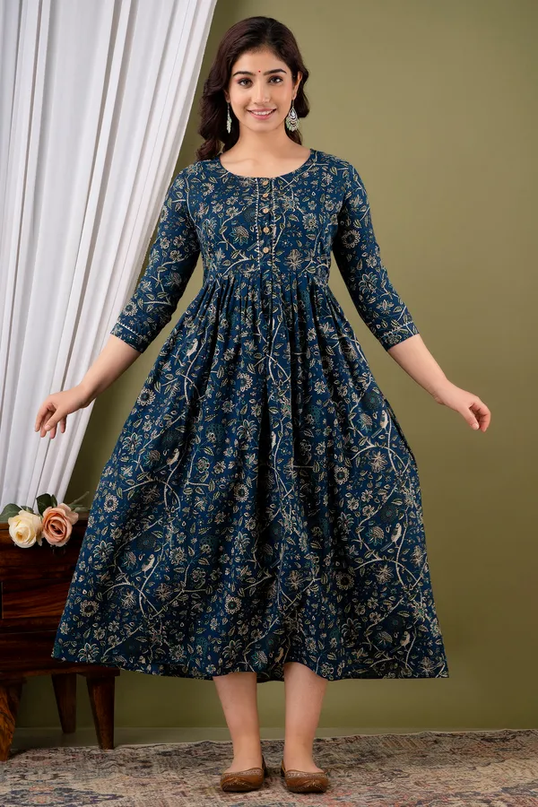 Blue_Gown_Cotton_Maternity_And_Feeding