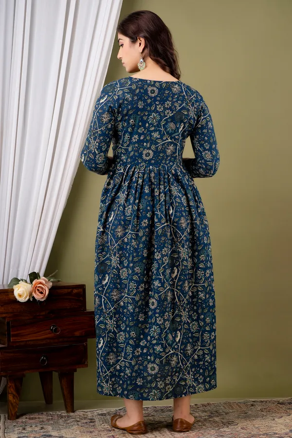 Blue_Gown_Cotton_Maternity_And_Feeding