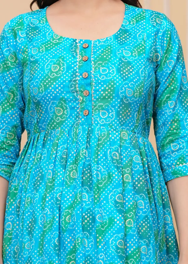 Blue_lossen_Cotton_Maternity_And_Feeding_Kurti