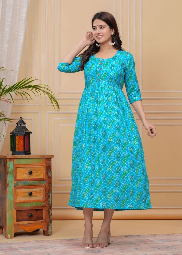 Blue_lossen_Cotton_Maternity_And_Feeding_Kurti