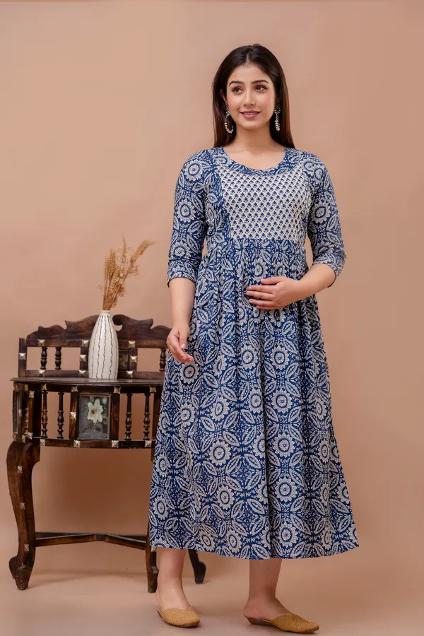 Blue_sky_beach_Rayon_maternity_and_feeding_kurti
