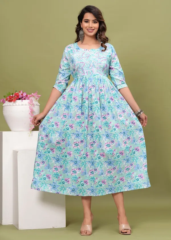 Blue_Star_Cotton_Maternity_And_Feeding_Kurti