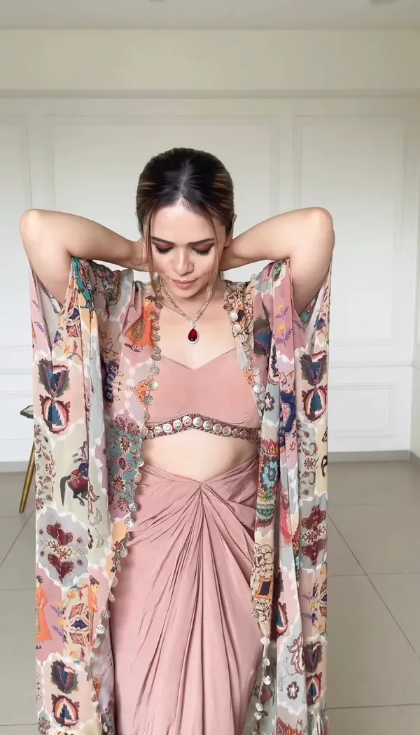 Dhoti dress with shrug hotsell