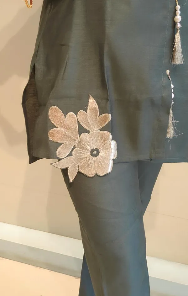 Bottle_Green_Muslin_Co-Ord_Set_For_Women