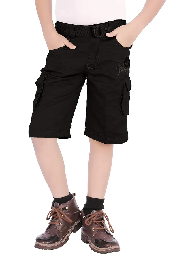 Three_Fourth_Cargo_Pant_For_Boys_|_Black