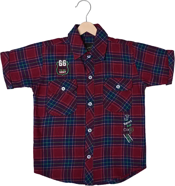 Check__Boys_Checkered_Casual_Red_Light_Shirt