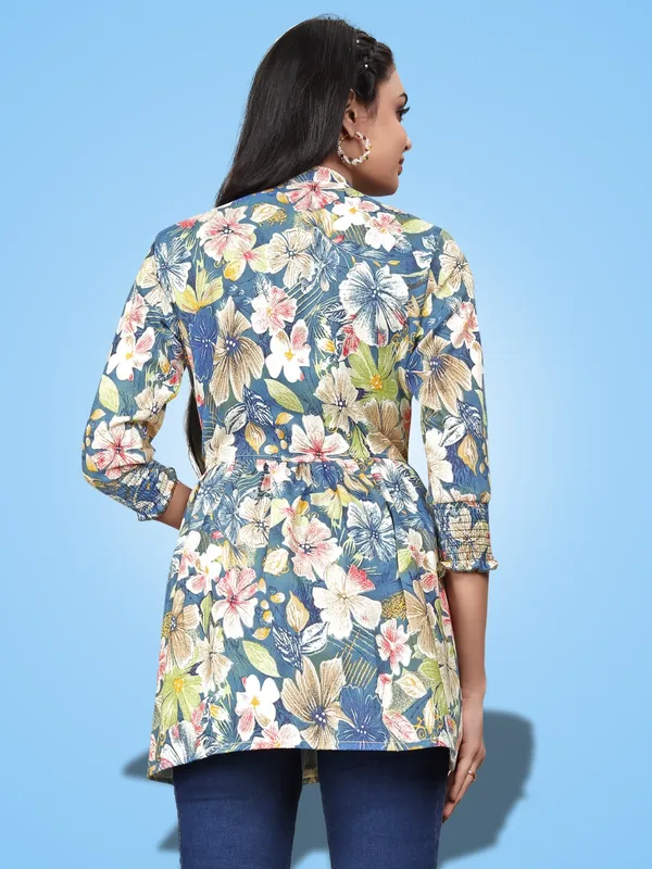 Blue_Classic_Rayon_Solid_Trendy_Tops