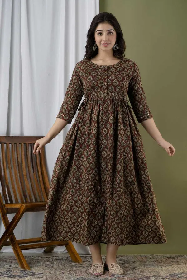 Brown_Cotton_Maternity_And_Feeding_Gown__By_Nevisha_Style