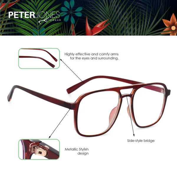 Brown_Square_Large_Anti_Glare/UV_Protected_Computer/Gaming_Glasses_(20001BW)_-_For_Unisex