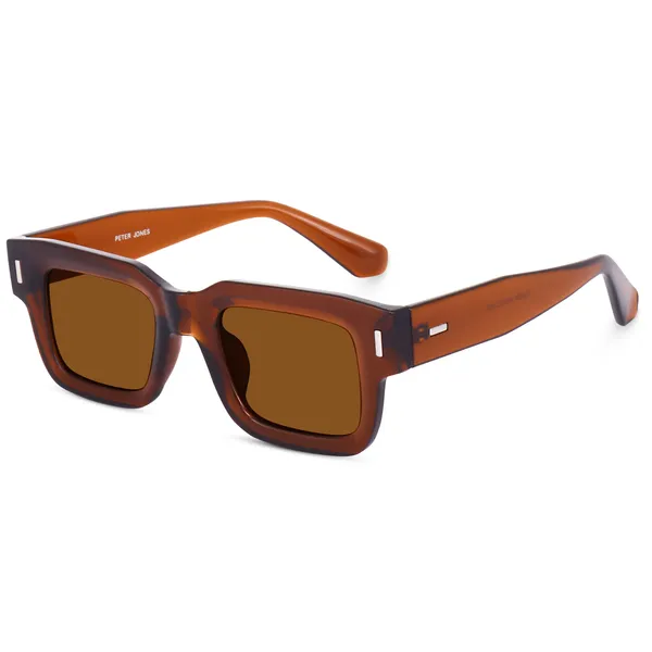 Brown_Large_Square_UV/UB_Protected_Sunglasses_(3688BW)_-_For_Unisex