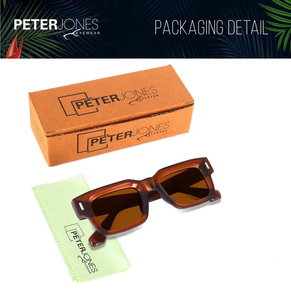 Brown_Large_Square_UV/UB_Protected_Sunglasses_(3688BW)_-_For_Unisex