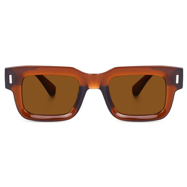 Brown_Large_Square_UV/UB_Protected_Sunglasses_(3688BW)_-_For_Unisex