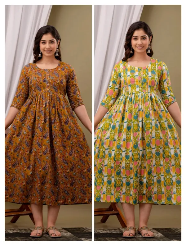 Brown__Cotton_Printed_Maternity_And_Feeding_Kurti_Combo_Of_2