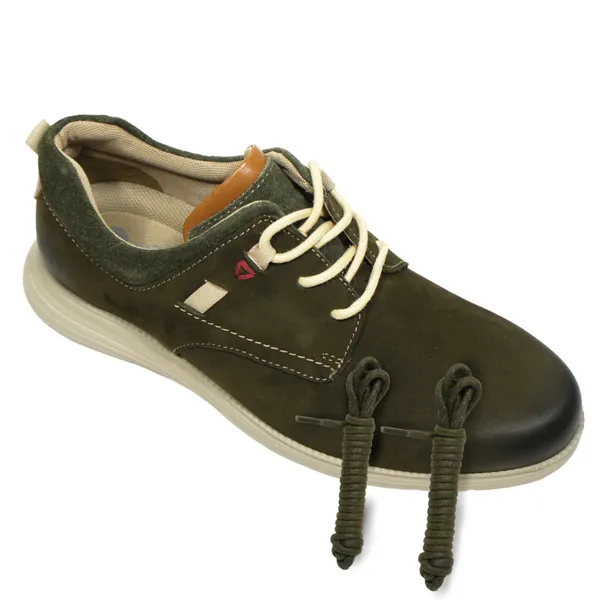 Olive_Leather_Men_Round_Toe_Lightweight_Nubuck_Sneakers