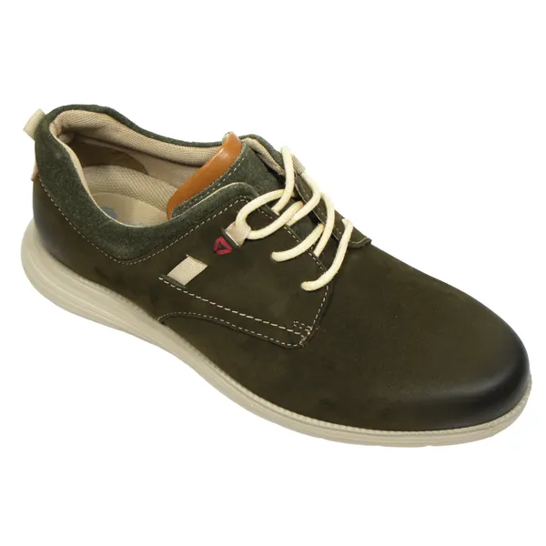 Olive_Leather_Men_Round_Toe_Lightweight_Nubuck_Sneakers