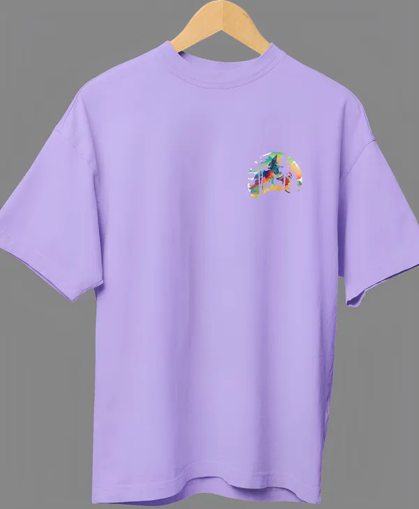 TOFFTEES_Premium_Lavender_Oversized_Mountain_Valiey_Half_Sleeves_T-shirt_For__Men_|_French_Terry_Fabric__(220_GSM)