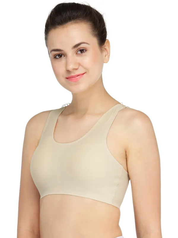 Strappy_Back_Athleisure_Gym_Workout_Padded_T-Shirt_Crop_Top_Bralette_Sports_Bra_For_Women