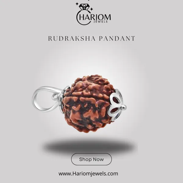 7_Mukhi_Rudraksha_Created_Pendant_With_Lab_Created_Sterling_Silver_Wood_Pendant