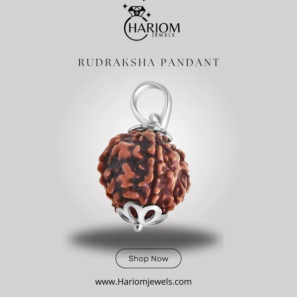 7_Mukhi_Rudraksha_Created_Pendant_With_Lab_Created_Sterling_Silver_Wood_Pendant
