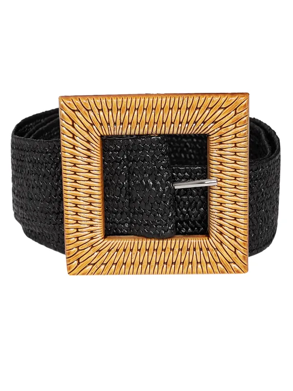 Black_&_Brown_Canvas_Belt_For_Women