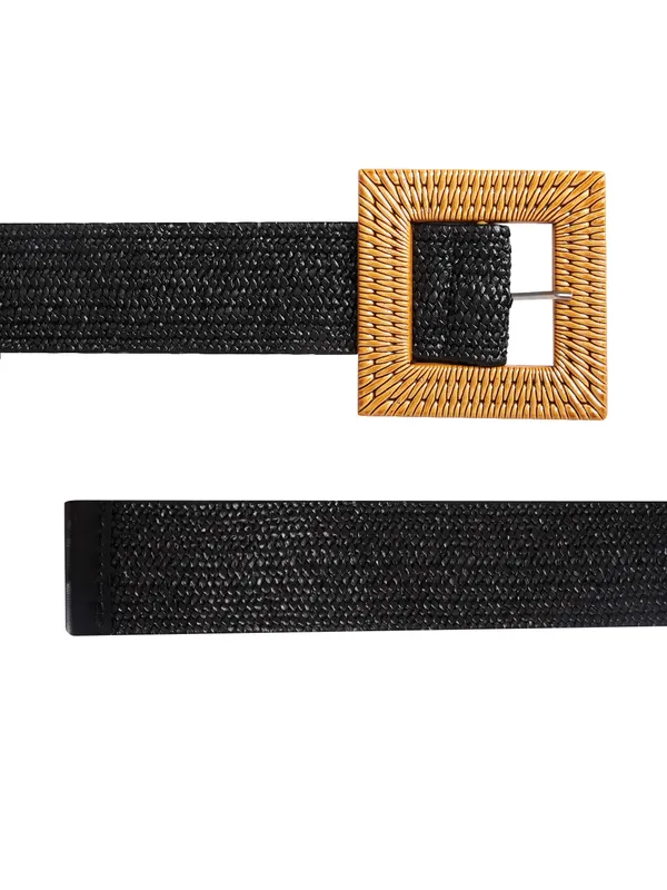 Black_&_Brown_Canvas_Belt_For_Women