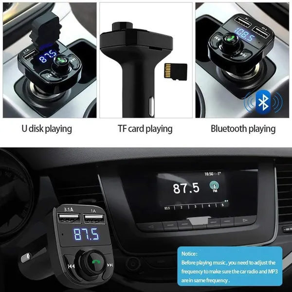 Car_Charger_With_Fm_Transmitter_Car_Kit_|_Universal_Car_Bluetooth_Connectivity_|_Hands_Free_Call_Receiver_|_Stereo_Music_Player_Music_Playback_|_Tf_Card_Support_|_Usb_Mobile_Charger_Port_Black_Color