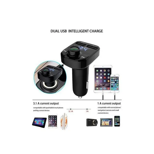 Car_Charger_With_Fm_Transmitter_Car_Kit_|_Universal_Car_Bluetooth_Connectivity_|_Hands_Free_Call_Receiver_|_Stereo_Music_Player_Music_Playback_|_Tf_Card_Support_|_Usb_Mobile_Charger_Port_Black_Color