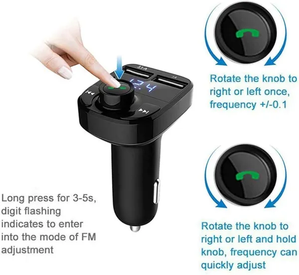 Car_Charger_With_Fm_Transmitter_Car_Kit_|_Universal_Car_Bluetooth_Connectivity_|_Hands_Free_Call_Receiver_|_Stereo_Music_Player_Music_Playback_|_Tf_Card_Support_|_Usb_Mobile_Charger_Port_Black_Color