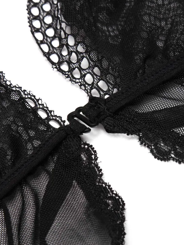 Black_Front_Open_Babydoll_Dress_For_Women