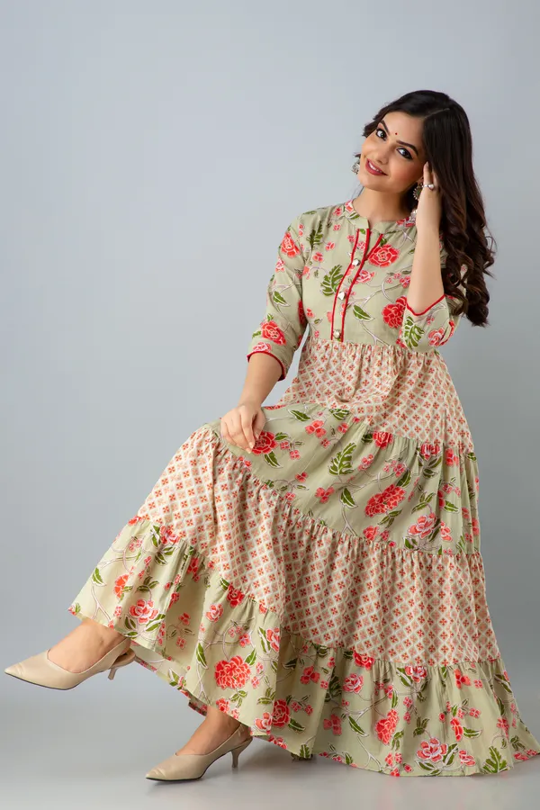 Grey_Women's_Cotton_Floral_Printed_Anarkali_Kurta