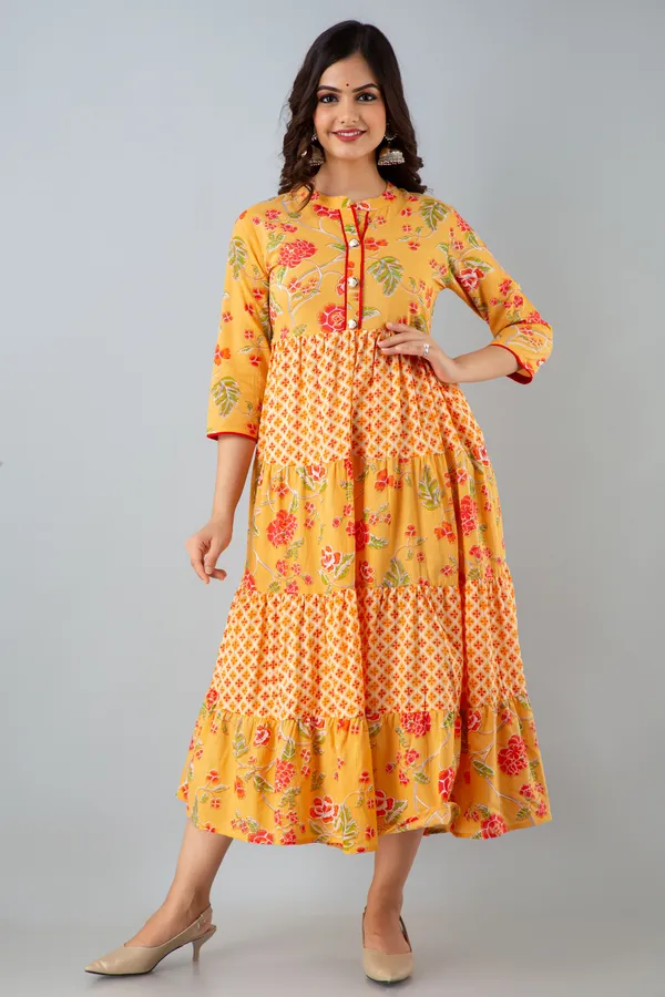 Yellow_Women's_Cotton_Floral_Printed_Anarkali_Kurta