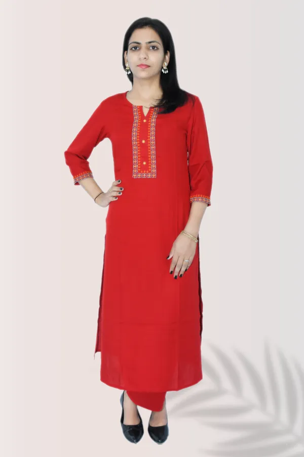 Chokhi_Bandhni_Rayon_Straight_Kurta_With_Palazzo