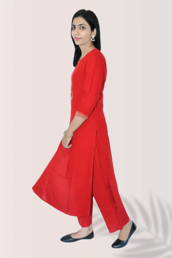 Chokhi_Bandhni_Rayon_Straight_Kurta_With_Palazzo