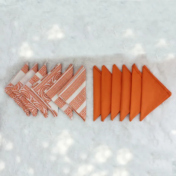 Pack_of_18_Piece_Cotton_Orange_Plaza_Circular_Lurex_Collection_Place_Mat_With_Napkin_For_Dining_Room_and_Living_Room