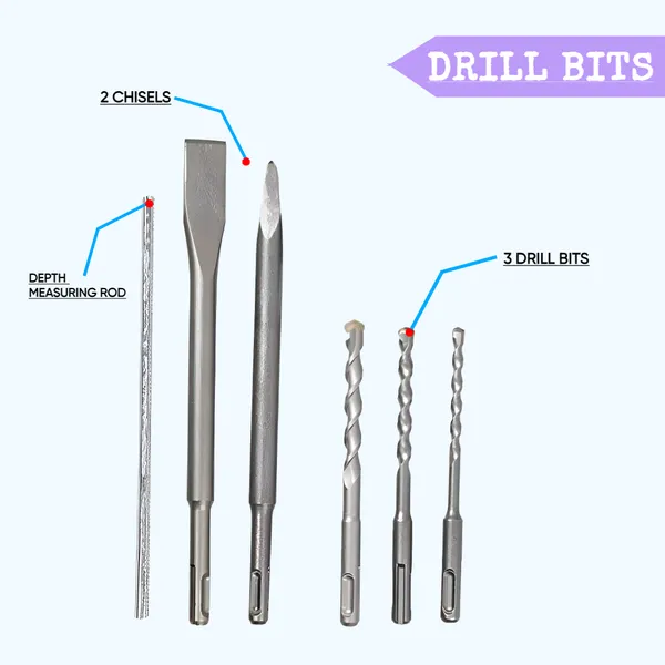 26_Mm_Cutfast_Hammer/Demolition_Drill_Machine_Heavy_Duty_1250_W_Rotary_Hammer_Drill_(26_Mm_Chuck_Size,_1250_W)