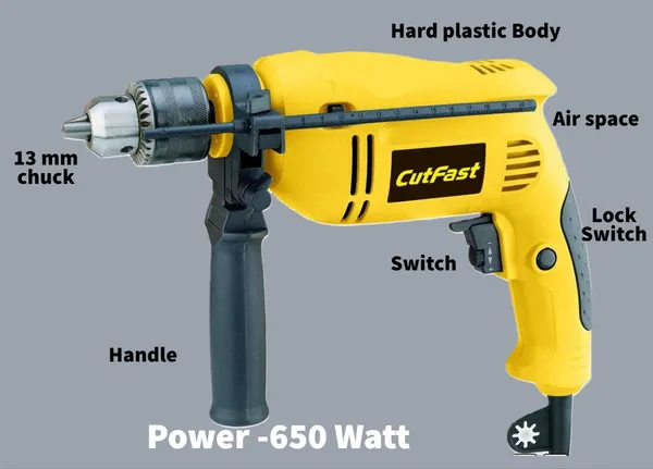 Cf-383_Machine_Heavy_Duty_Cutfast_650_Watt_Hammer_Drill_(13_Mm_Chuck_Size,_650_W)