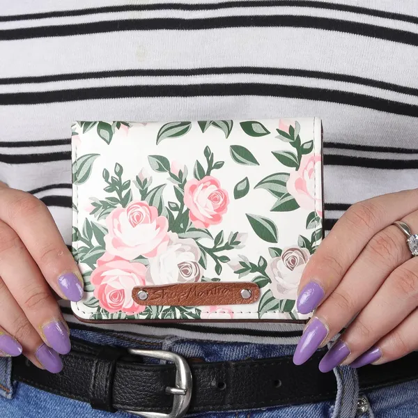 Pink_Women_Printed_Small_Wallet_Small_Wallet_For_Women'S_Women_Purse_Premium_Vegan_Faux_Leatherette_Small_Pocket_Organizer_Coin_Card