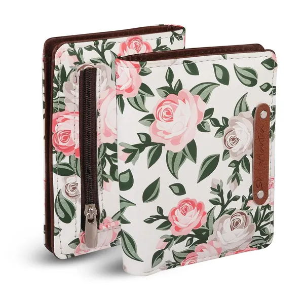 Pink_Women_Printed_Small_Wallet_Small_Wallet_For_Women'S_Women_Purse_Premium_Vegan_Faux_Leatherette_Small_Pocket_Organizer_Coin_Card