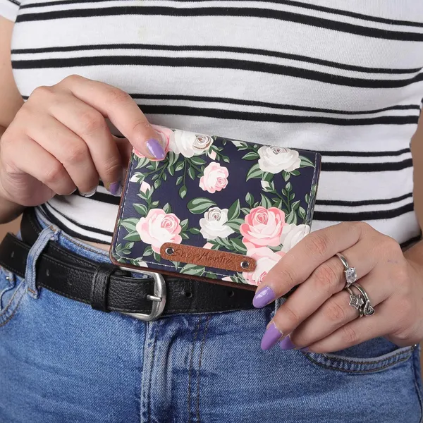 Navy_Blue_Women_Printed_Small_Wallet_Small_Wallet_For_Women'S_Women_Purse_Premium_Vegan_Faux_Leatherette_Small_Pocket_Organizer_Coin_Card