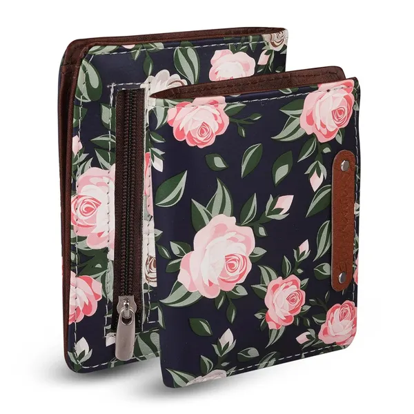 Navy_Blue_Women_Printed_Small_Wallet_Small_Wallet_For_Women'S_Women_Purse_Premium_Vegan_Faux_Leatherette_Small_Pocket_Organizer_Coin_Card