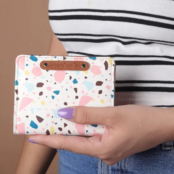 White_Women_Printed_Small_Wallet_Small_Wallet_For_Women'S_Women_Purse_Premium_Vegan_Faux_Leatherette_Small_Pocket_Organizer_Coin_Card