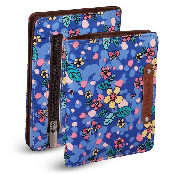 Light_Blue_Women_Printed_Small_Wallet_Small_Wallet_For_Women'S_Women_Purse_Premium_Vegan_Faux_Leatherette_Small_Pocket_Organizer_Coin_Card