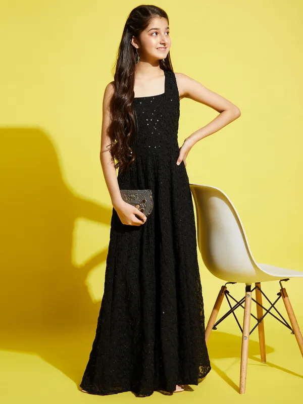 Black__Dress_for_Girl_|_Georgette_Maxi