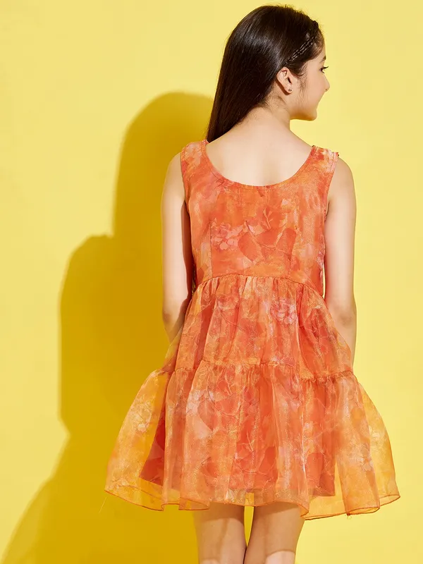 Orange_Dress_for_Girl_|_Fit_And_Flare