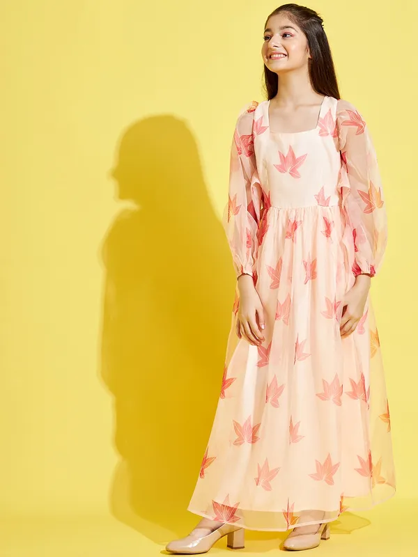Cream__Dress_for_Girl_|_Maxi