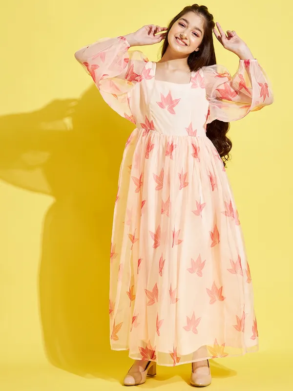 Cream__Dress_for_Girl_|_Maxi