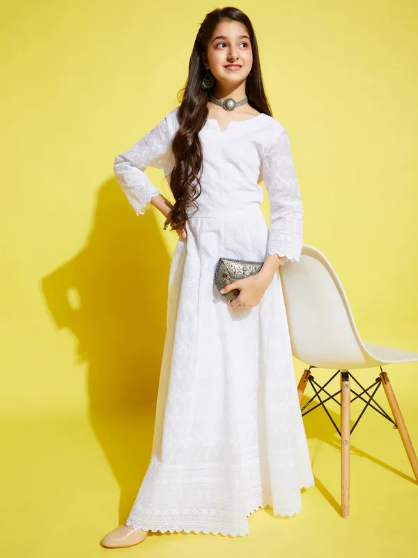 White__Dress_for_Girl_|_Maxi