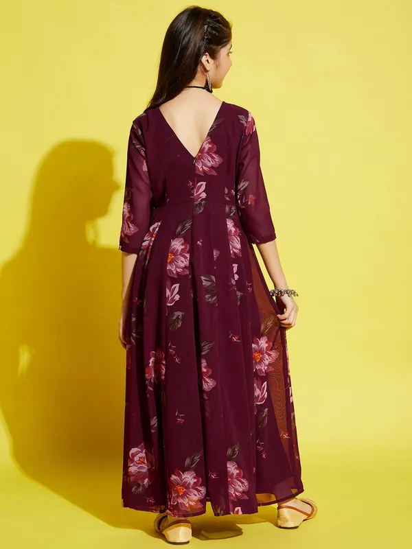 Wine_Dress_for_Girl_|_Georgette_Maxi