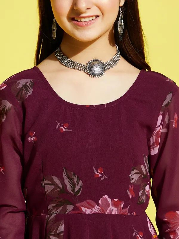 Wine_Dress_for_Girl_|_Georgette_Maxi